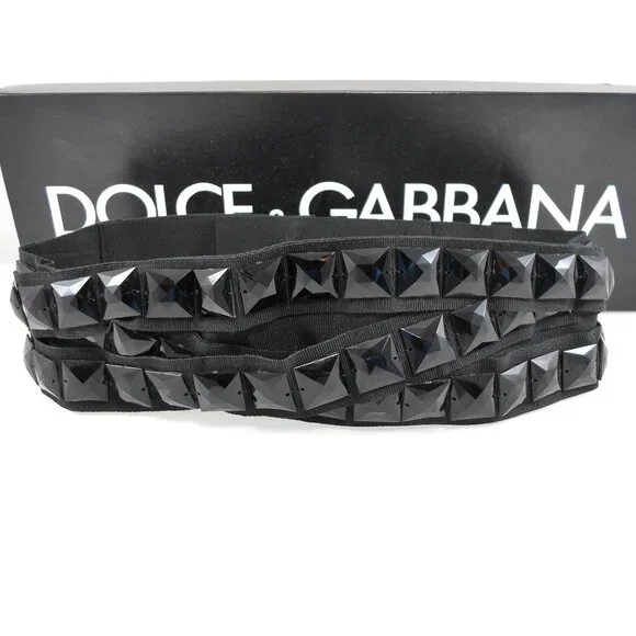 NEW$550 Dolce & Gabbana Grosgrain Embellished Studs Wide Waist Belt 38, XS 2 UGG Women main image 2